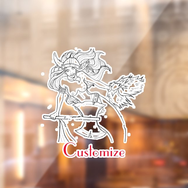 Viking Mermaid Warrior Thunder_Cove  Window Cling (Sheet 2)