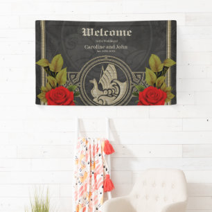 Viking mystical charm with elegant Celtic knots.  Banner