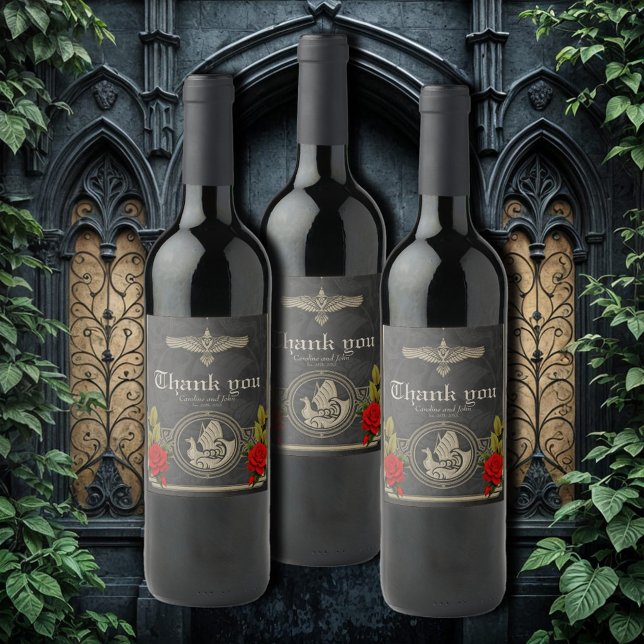Viking mystical charm with elegant Celtic knots.  Wine Label (Creator Uploaded)