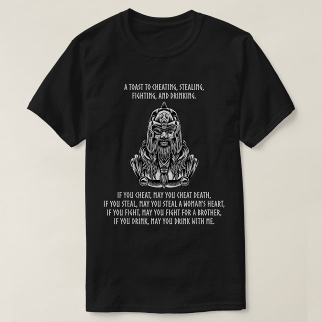 Viking Mythology - Norse God Odin - Asatru Nordic  T-Shirt (Design Front)