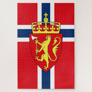 Viking Nordic Norway Norwegian flag/coat of arms Jigsaw Puzzle