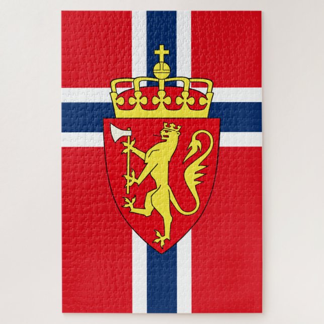 Viking Nordic Norway Norwegian flag/coat of arms Jigsaw Puzzle (Vertical)