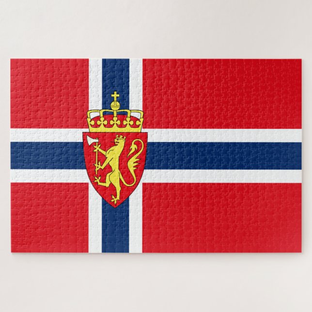 Viking Nordic Norway Norwegian flag/coat of arms Jigsaw Puzzle (Horizontal)