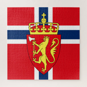 Viking Nordic Norway Norwegian flag/coat of arms Jigsaw Puzzle