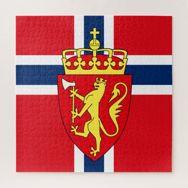 Viking Nordic Norway Norwegian flag/coat of arms Jigsaw Puzzle (Vertical)