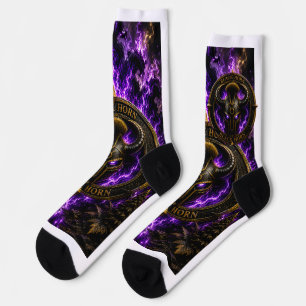 Viking Nordic Purple and Black Socks – Design
