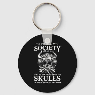 Viking Nordic Valhalla Odin Funny Society Problem  Key Ring
