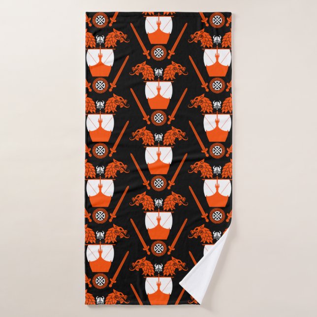 Viking Norsemen Bath Towel (Bath Towel)