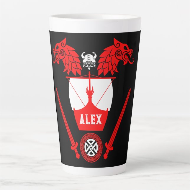 Viking Norsemen Latte Mug (Front)