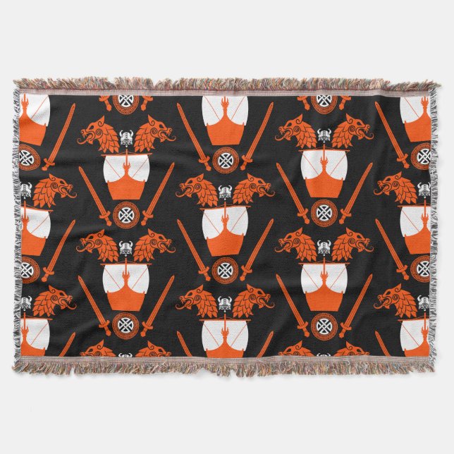 Viking Norsemen Throw Blanket (Front)
