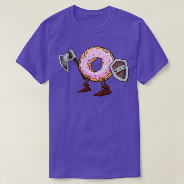 Viking Odins Doughnut Warrior 2 T-Shirt (Design Front)
