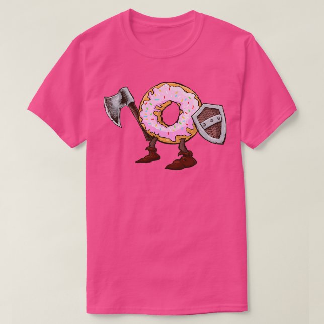 Viking Odins Doughnut Warrior T-Shirt (Design Front)