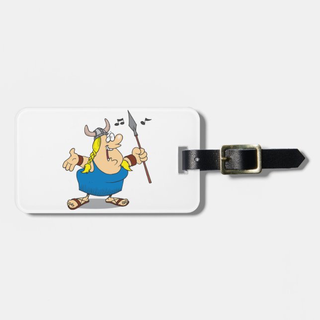 Viking Opera Singer Luggage Tags (Front Horizontal)