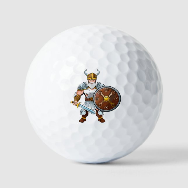Viking or Gallic warrior Golf Balls (Front)