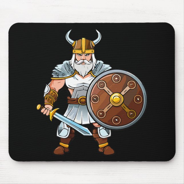 Viking or Gallic warrior Mouse Mat (Front)