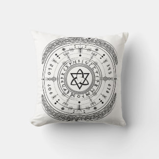 Viking Pagan Asatru Runic Compass, Vegvisir Runes  Cushion