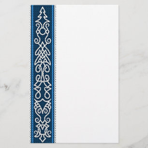 Viking Pattern Blue Stationery