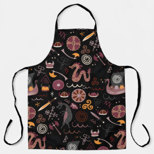 Viking pattern seamless design graphic apron