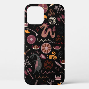 Viking pattern seamless design graphic iPhone 12 case