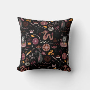 Viking pattern seamless design graphic cushion