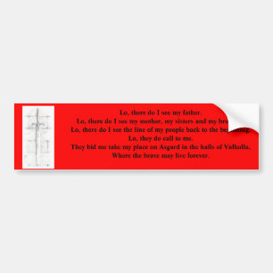 Viking Prayer Bumper Sticker