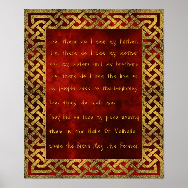 Viking Prayer Poster (Front)