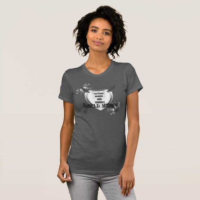 Viking  Proud Shield Maiden T-Shirt (Front Full)