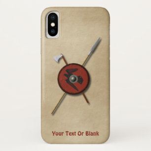 Viking Raven Shield And Weapons iPhone X Case