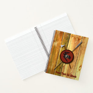 Viking Raven Shield And Weapons Notebook
