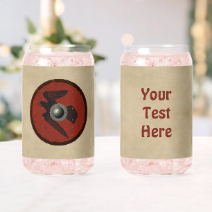 Viking Raven Shield Can Glass