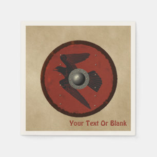 Viking Raven Shield Napkin