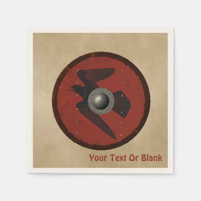 Viking Raven Shield Napkin (Front)