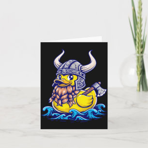 Viking Rubber Duck Funny Norse Card