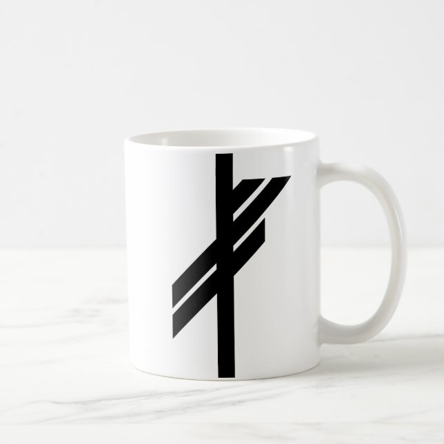 Viking Rune - Luck - black Coffee Mug (Right)