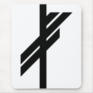 Viking Rune - Luck - black Mouse Mat
