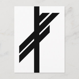 Viking Rune - Luck - black Postcard