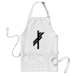 Viking Rune - Luck - black Standard Apron