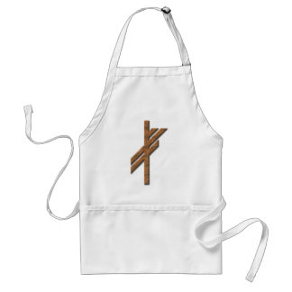 Viking rune - luck - rust standard apron