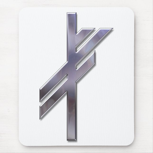 Viking Rune-luck-silver Mouse Mat (Front)