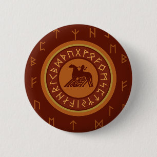 Viking Runes 6 Cm Round Badge