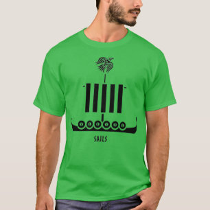Viking Sails with a Raven flag T-Shirt