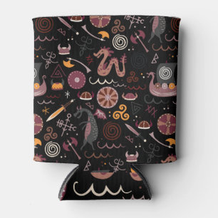 Viking: Seamless, Graphic Design. Can Cooler