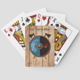 Viking Shield and Axes Playing Cards