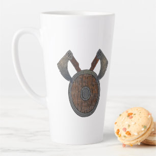 Viking Shield & Axes Latte Mug