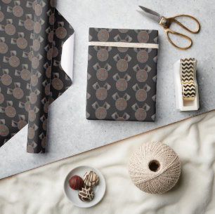 Viking Shield & Axes Wrapping Paper