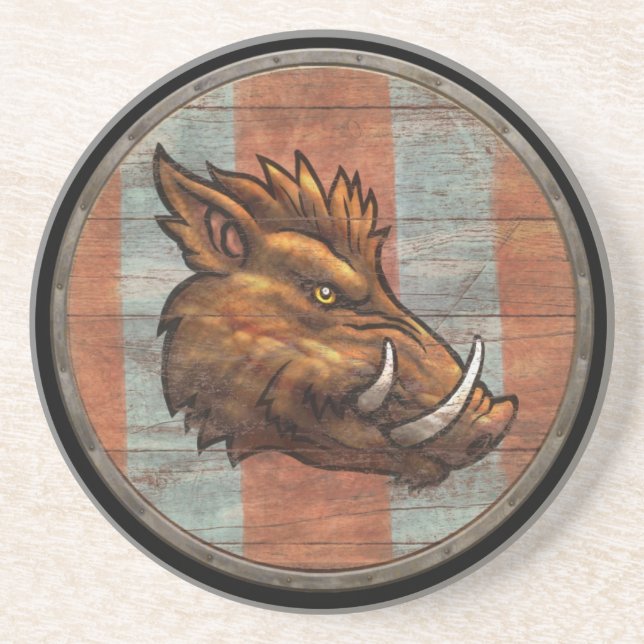 Viking Shield - Boar Coaster (Front)