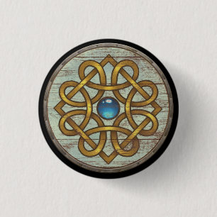 Viking Shield Button - Brooch