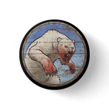 Viking Shield Button - Polar Bear