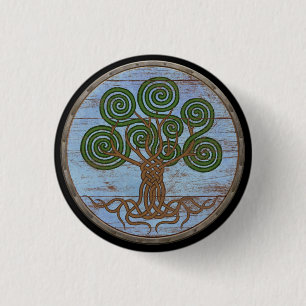 Viking Shield Button - Yggdrasil