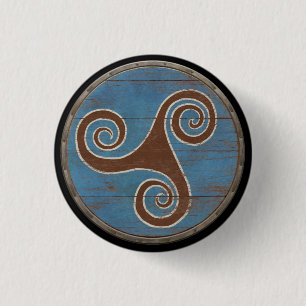 Viking Shield Emblem - Triskele 3 Cm Round Badge